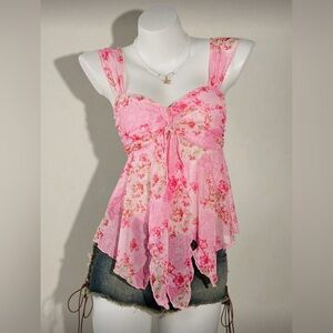 Chic Floral Pink Blouse